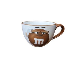 M&M's World Ms Brown Character Ceramic Coffee Mug White Brown 2018 16oz